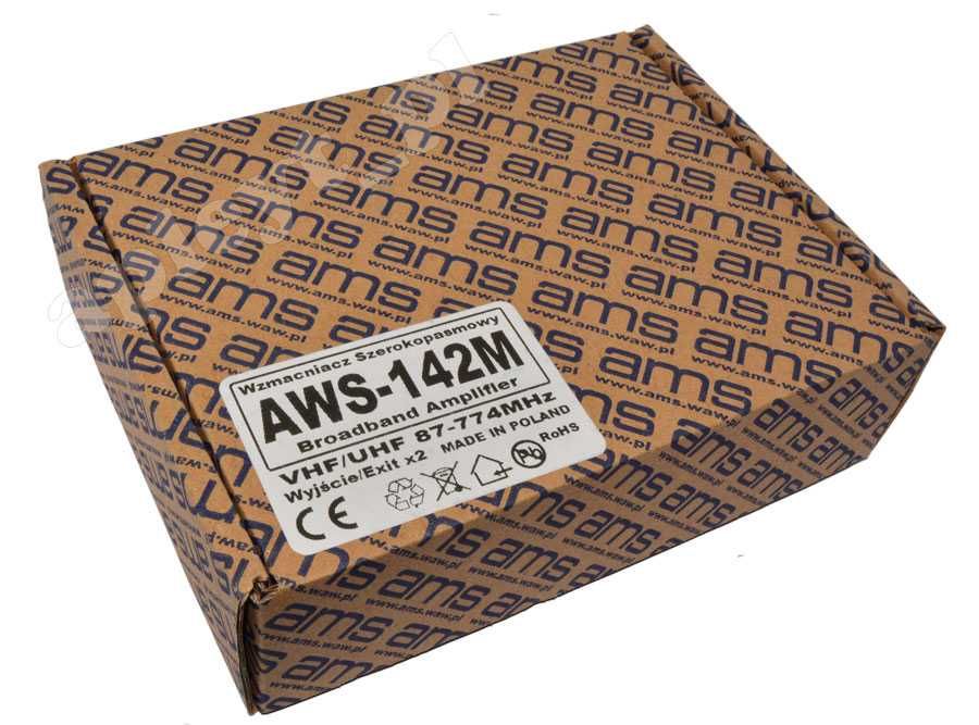 Rozdzielacz antenowy wzmacniacz DVB-T AMS AWS-142