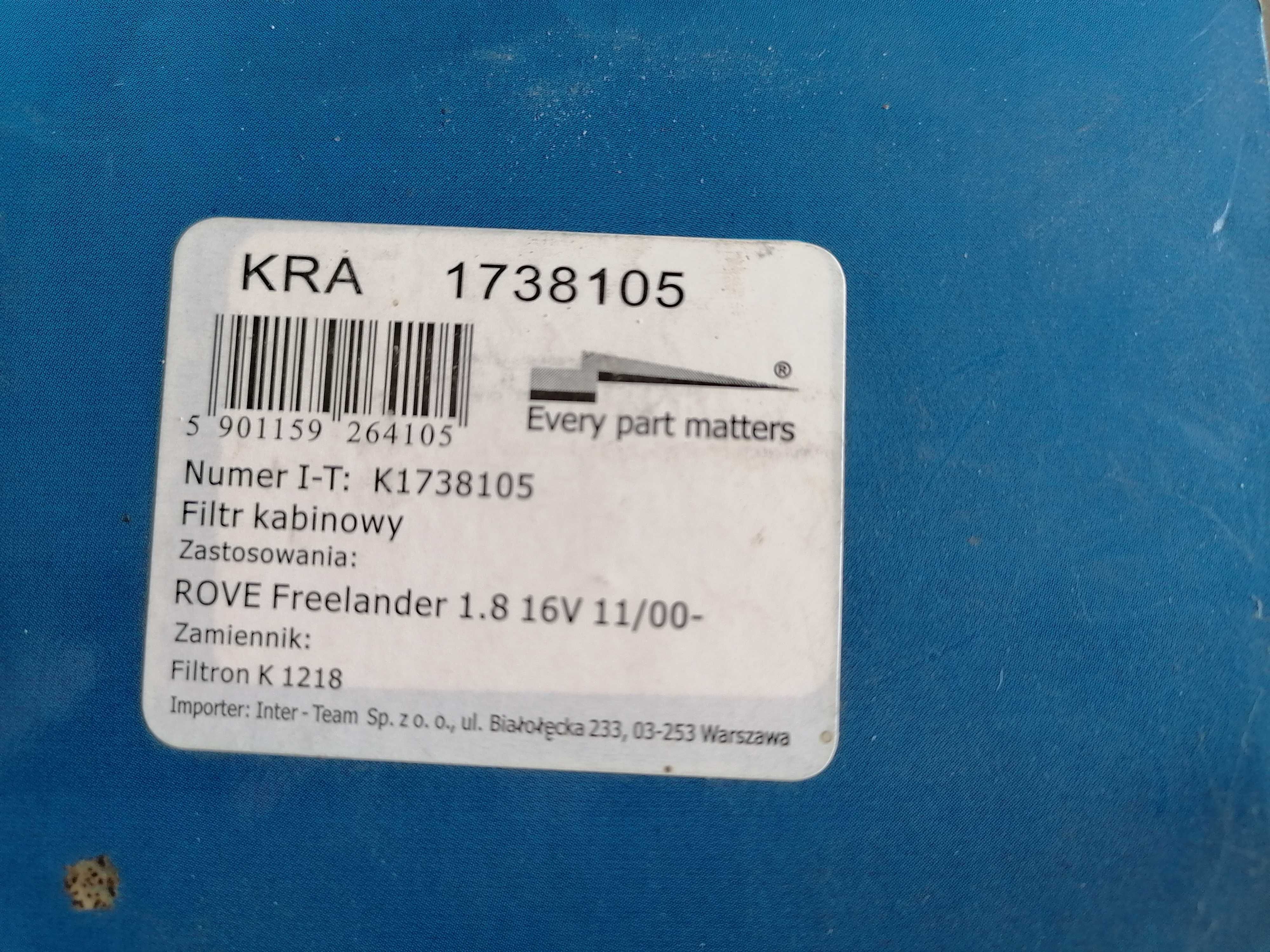 Nowy filtr kabinowy Land Rover Freelander I 98-