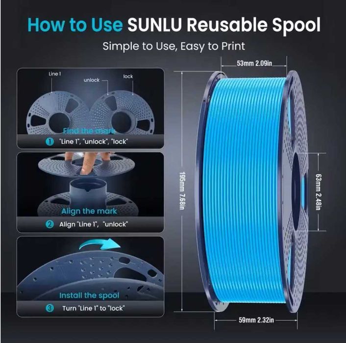 Sunlu PLA Glow In The Dark  Світиться (неоновий)  пластик/філармент