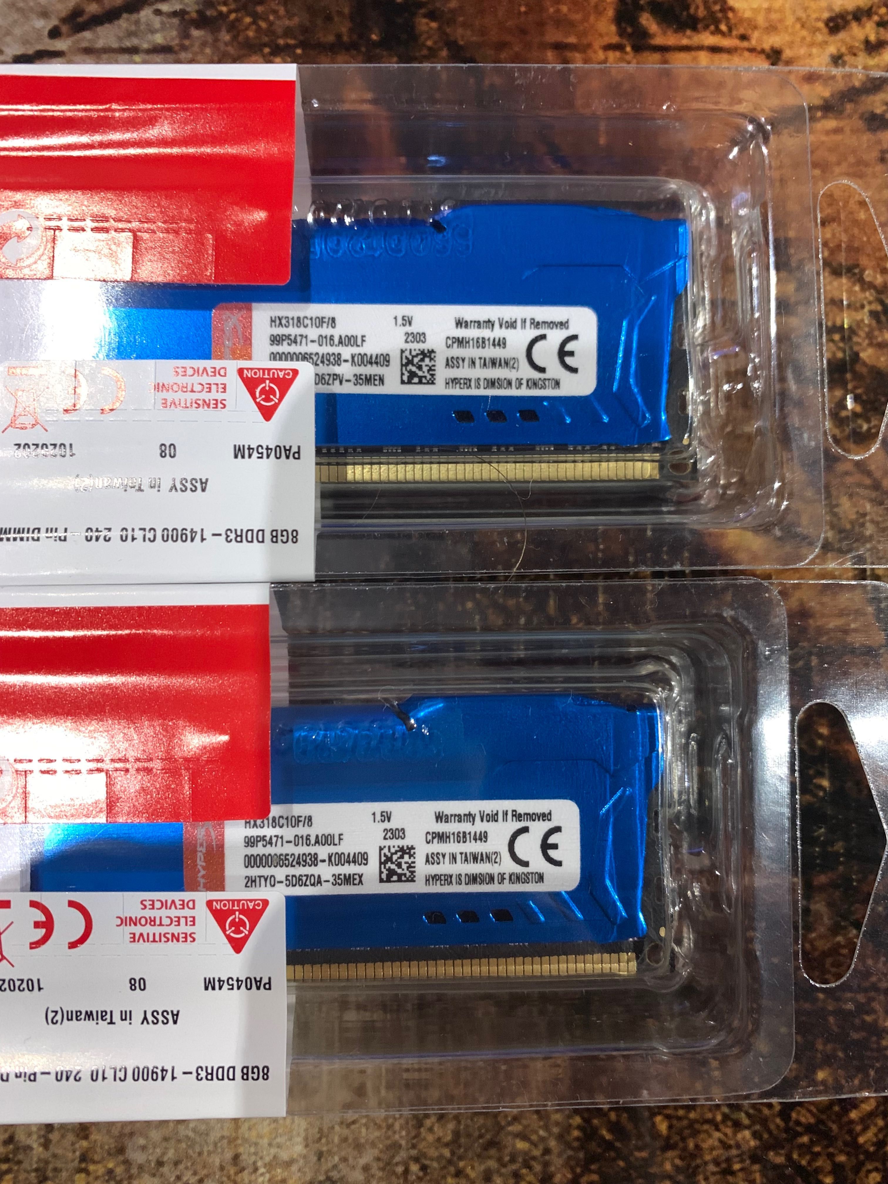 HyperX Fury DDR3 16(8+8) 1866Mhz 1600Mhz Intel AMD Оперативная память
