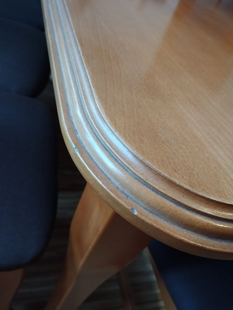 Komplet stół+8 krzeseł z litego drewna