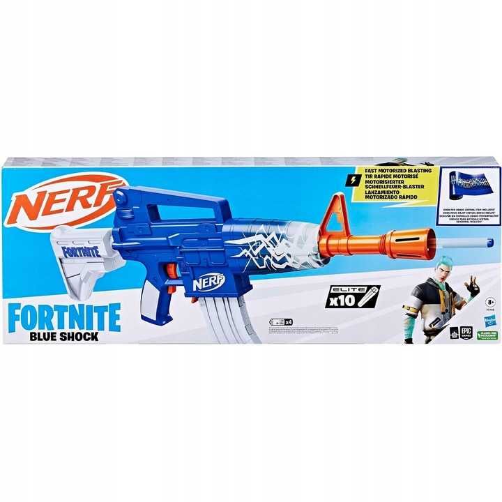 Nerf Fortnite Blue Shock karabin wyrzutnia dla dzieci  jak za darmo