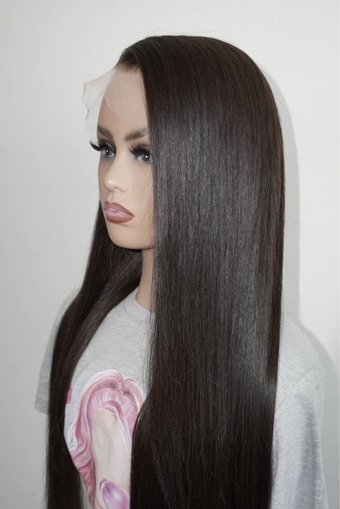 nowa naturalna peruka lace front 100% ludzki włos na co dzien