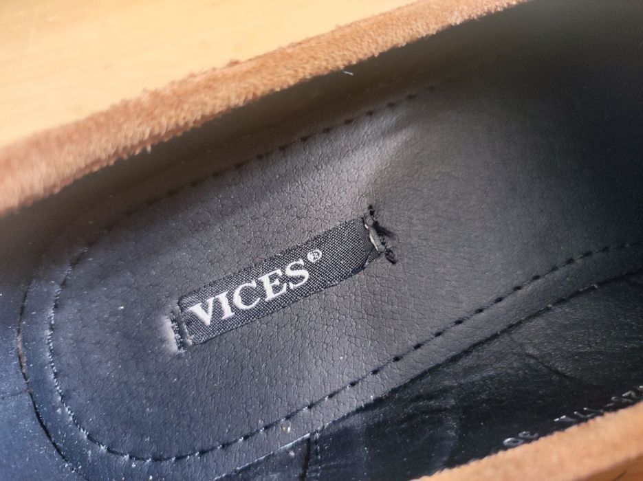 Buty mokasyny damskie brązowe z klamrą. Nowe bez metki