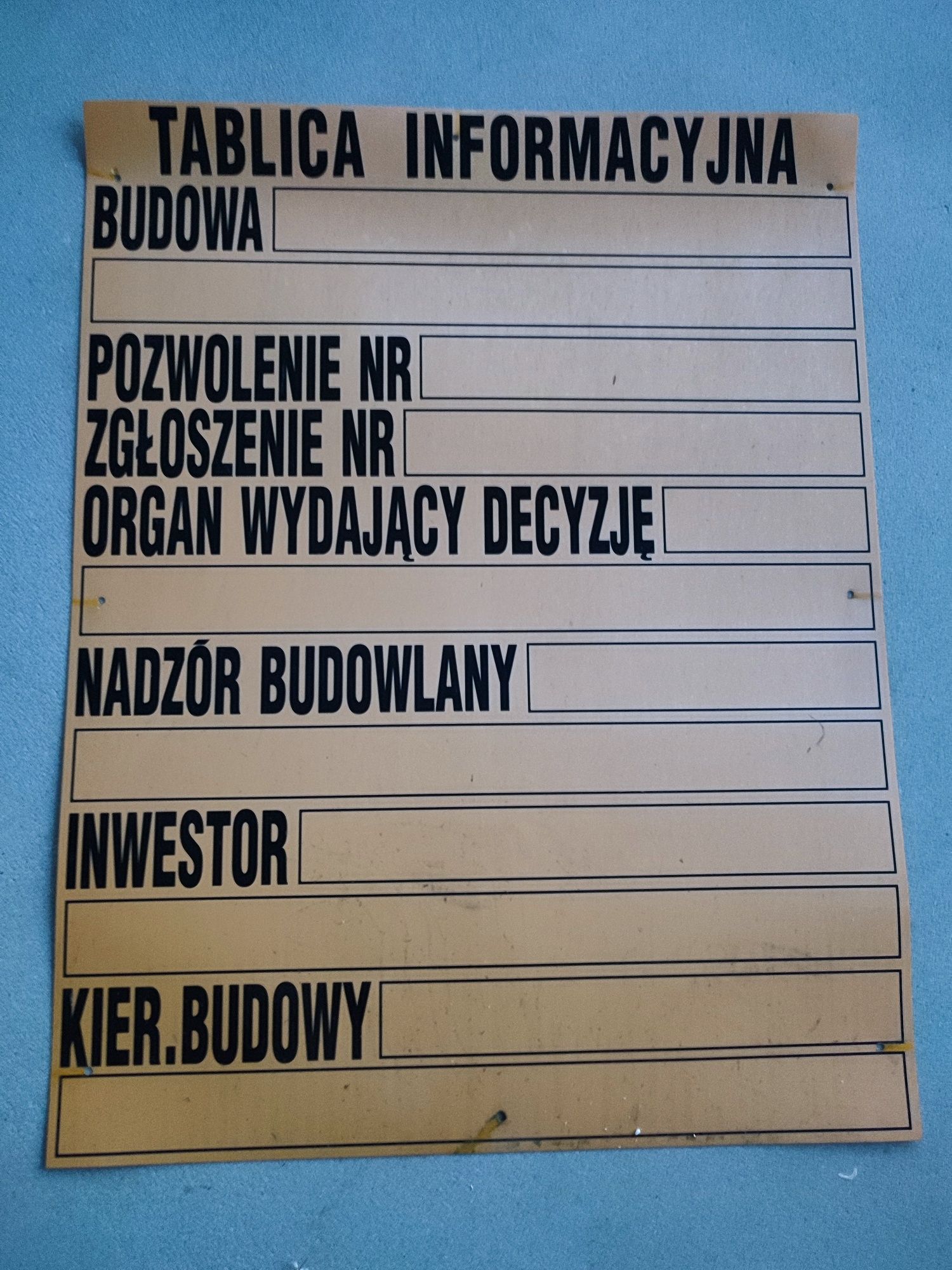 Tablica informacyjna
