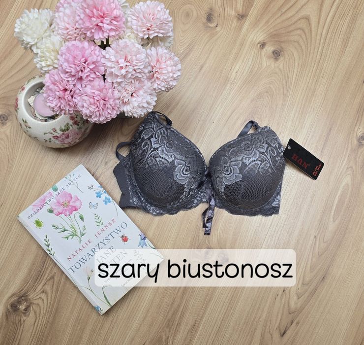 nowy szary biustonosz 85C