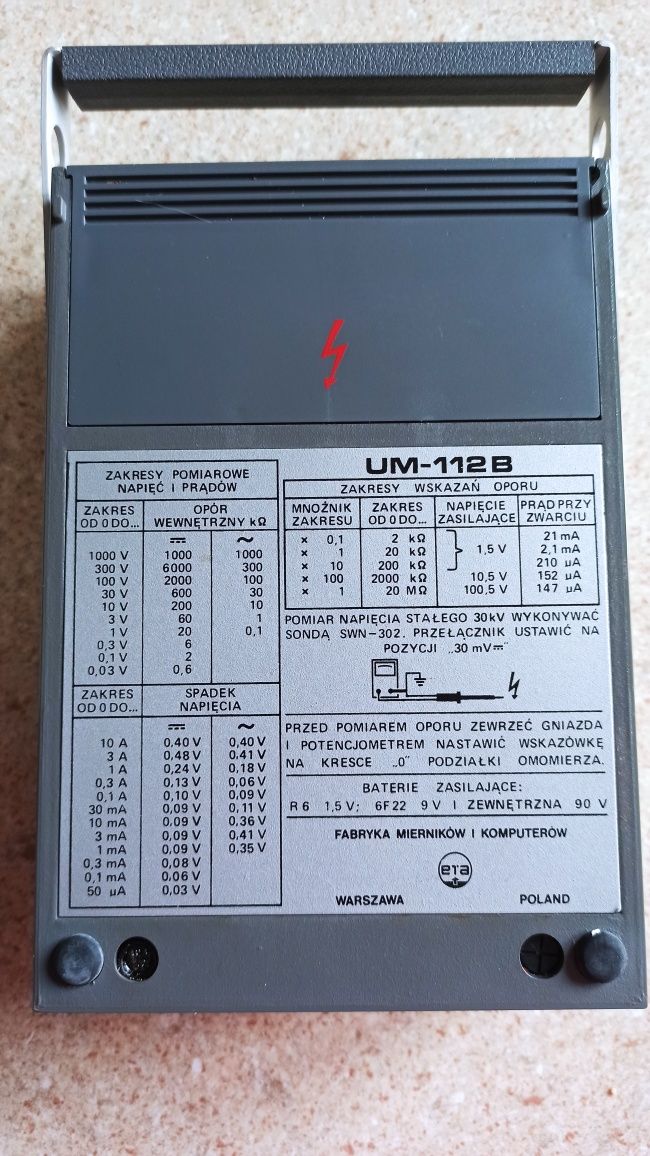 Miernik analogowy/Multimer UM112B. ERA.