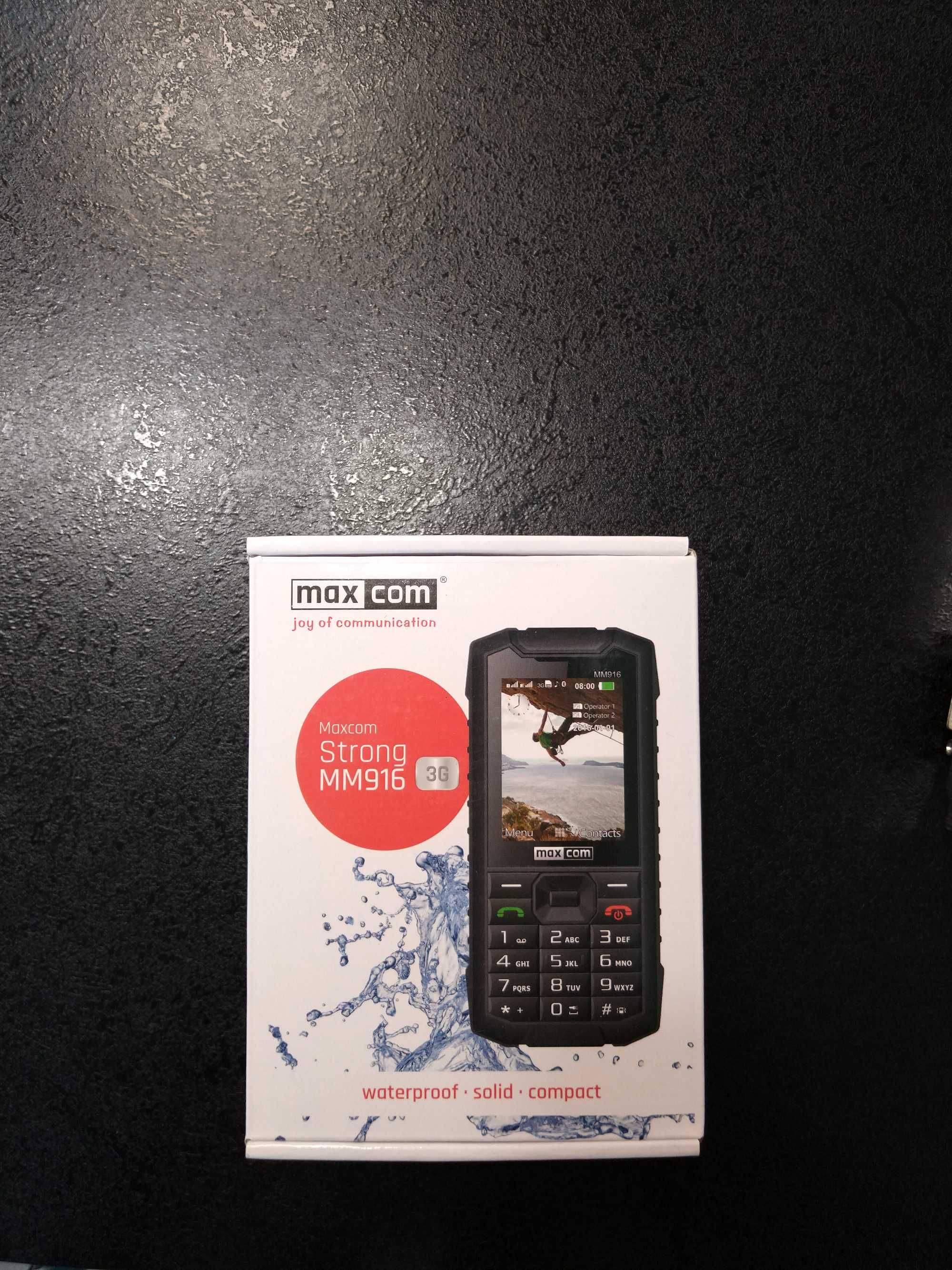 Telefon MAXCOM Strong MM916, nowy, wodoodporny