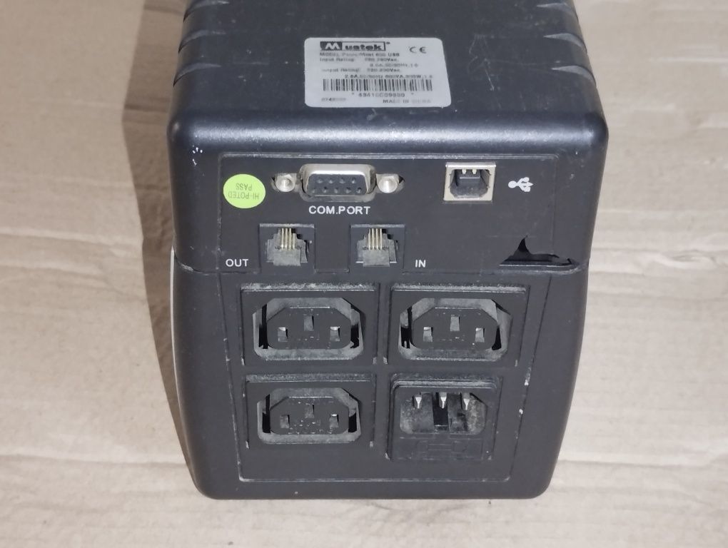 UPS, ЮПС, Mustek PowerMust 600 USB. Акумулятори.