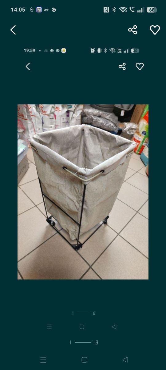 Kosz na pranie na kółkach