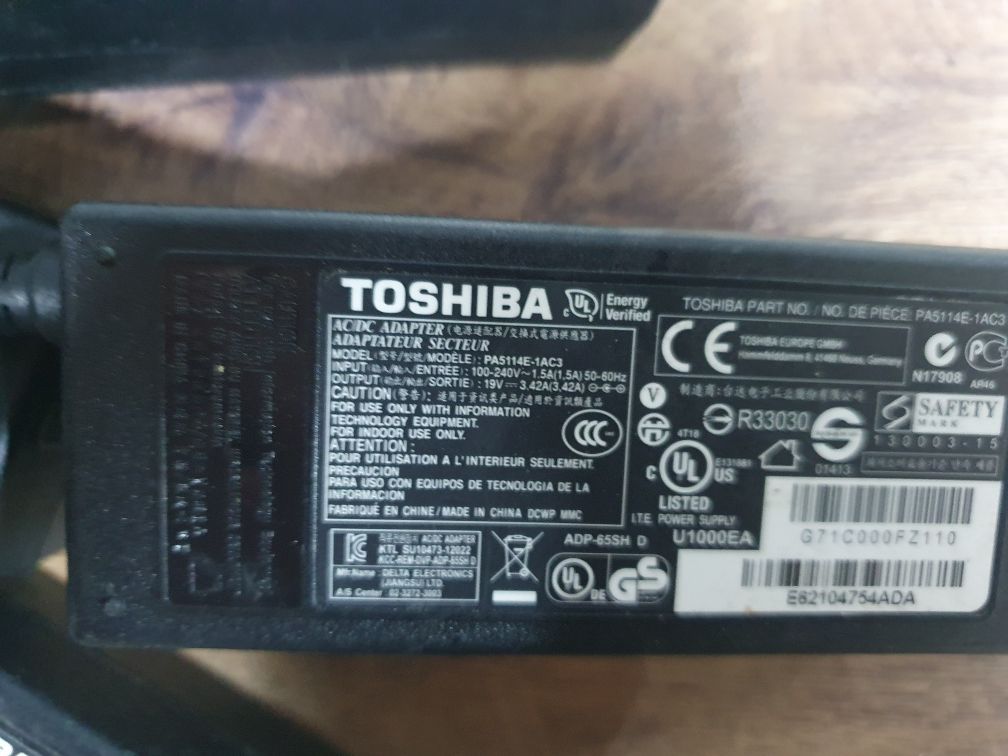 Зарядка зарядное блок питания живлення Tochiba Asus 65w 19v/3.42а ориг