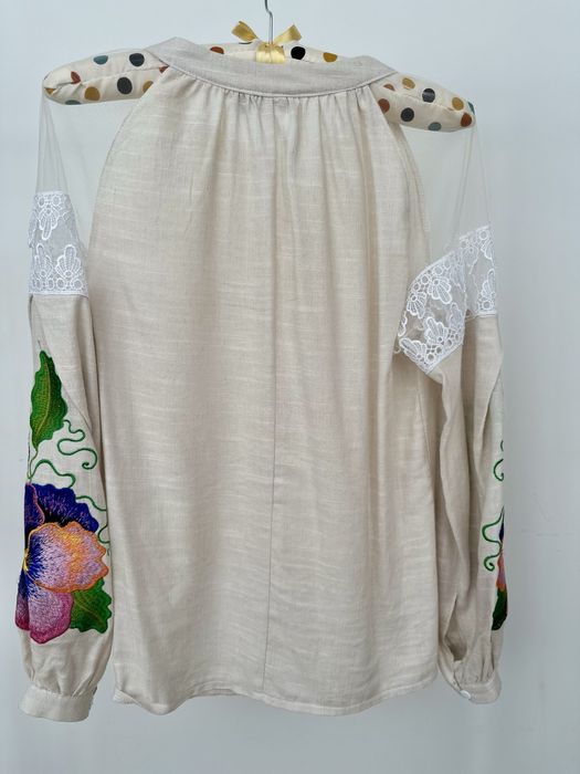 Вишиванка з льону, машина вишивка хс, с