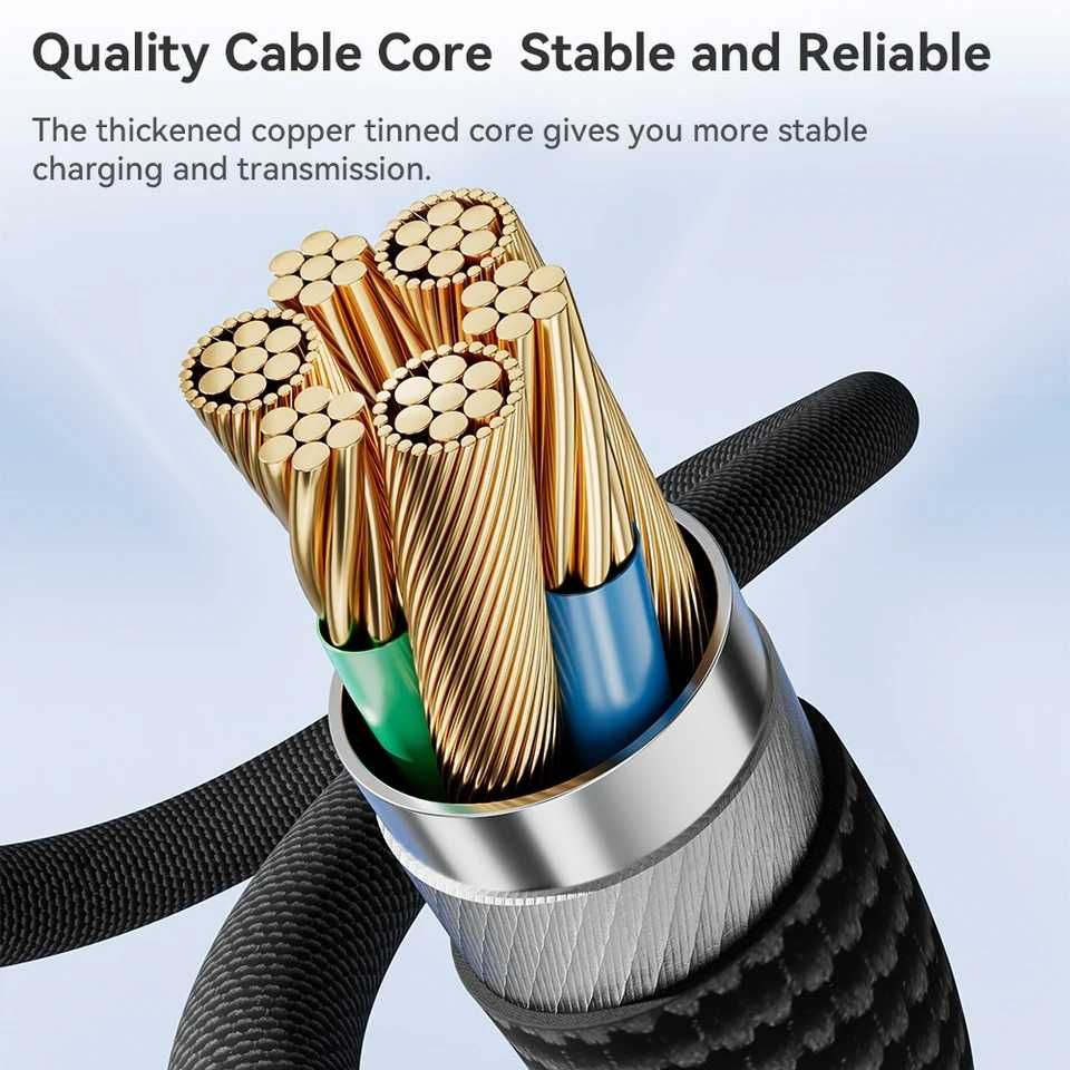 100W кабель с дисплеем С-C, USB-C для быстрой зарядки 1-2 метра