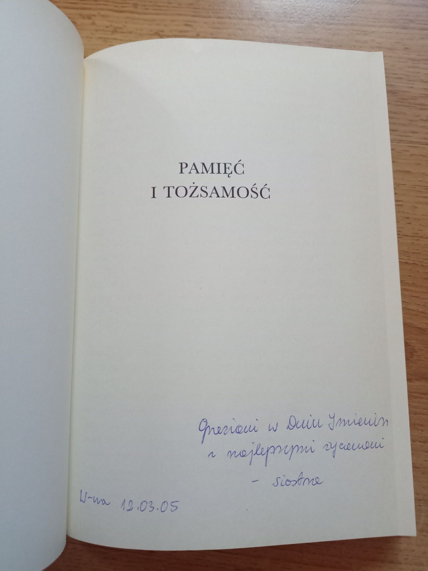 Książka Pamięć i tożsamość Jan Paweł II papież twarda oprawa Znak