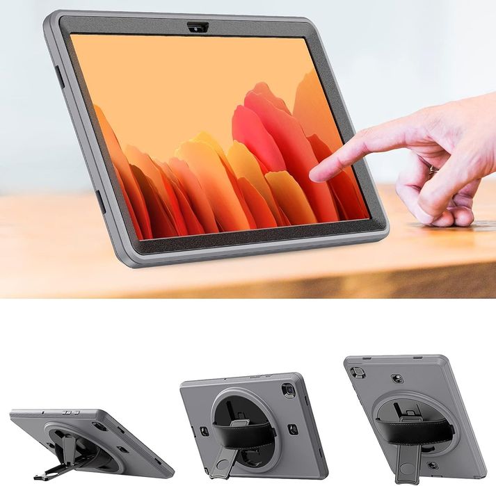 Etui do Samsung Galaxy Tab A7 10.4" z Paskiem na Ramię Szare