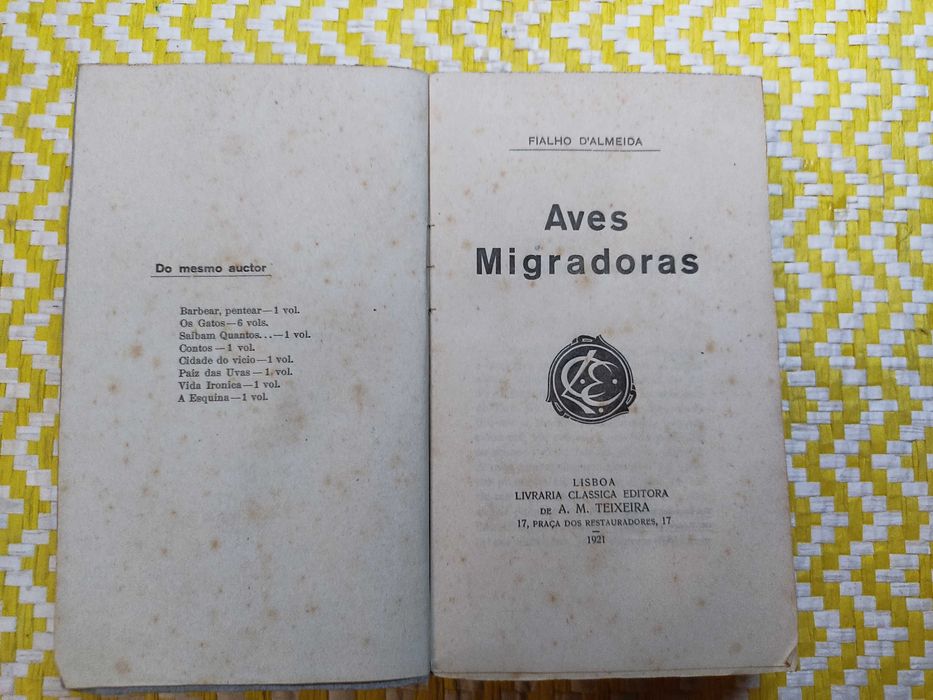 Aves Migradoras –
 Fialho D'Almeida