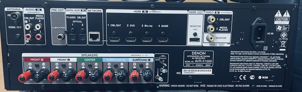 Ampituner Denon Avr-x1000