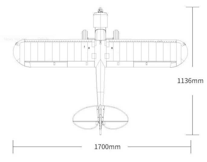 PA-18 J3 Piper Super Cub 1.7M z Reflex Gyro PNP