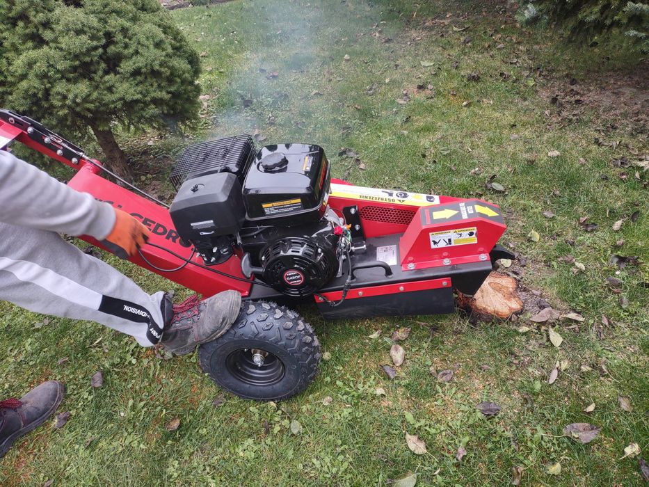 Frezowanie pni, cięcie rembakiem.