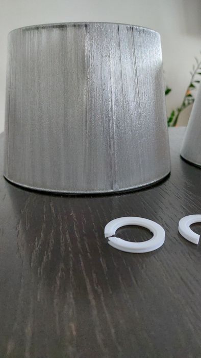 Abażur sznurkowy srebrny 2szt