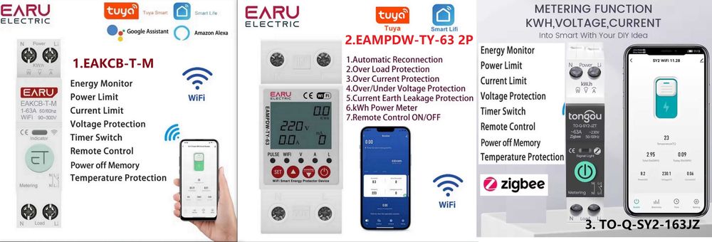 Розумне реле, розетки на wi-fi, zigbee, RF 433Mhz Tuya Smart Life