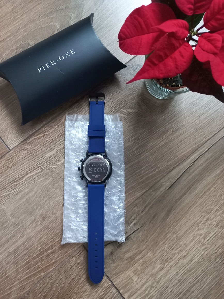 Śliczny nowy zegarek Pier One dark blue