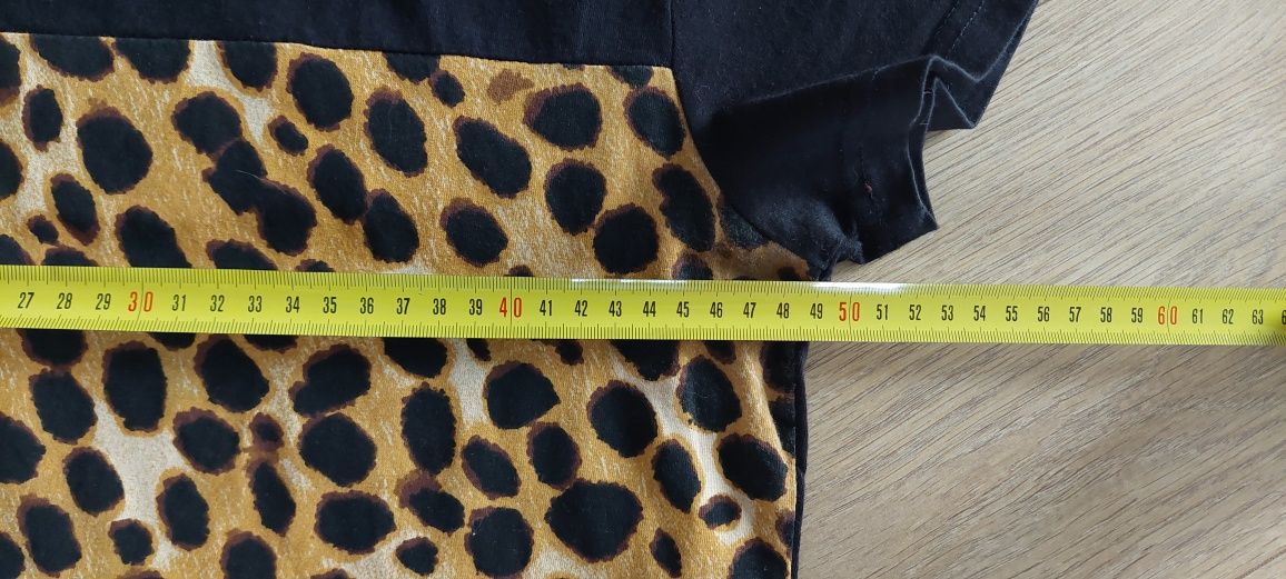 Animal Planet r.M czarny T-shirt + gepard, cheetah, cętki