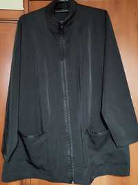Летняя курточка из крепа черного цвета р.54