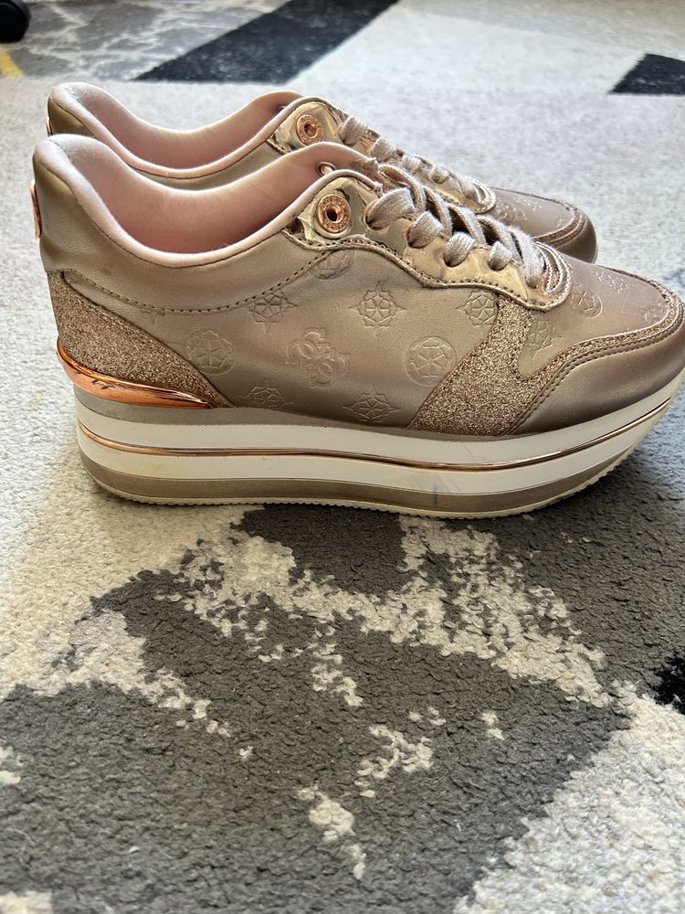 Sneakersy guess różowozlote