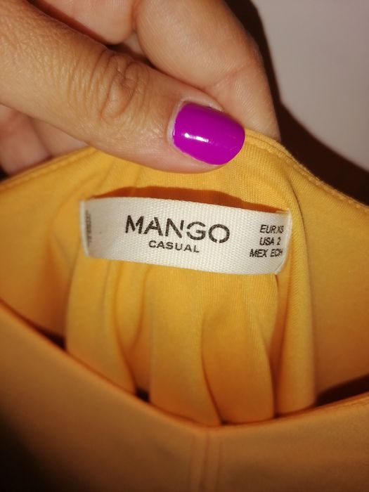 Vestido Laranja Mango - Tamanho XS