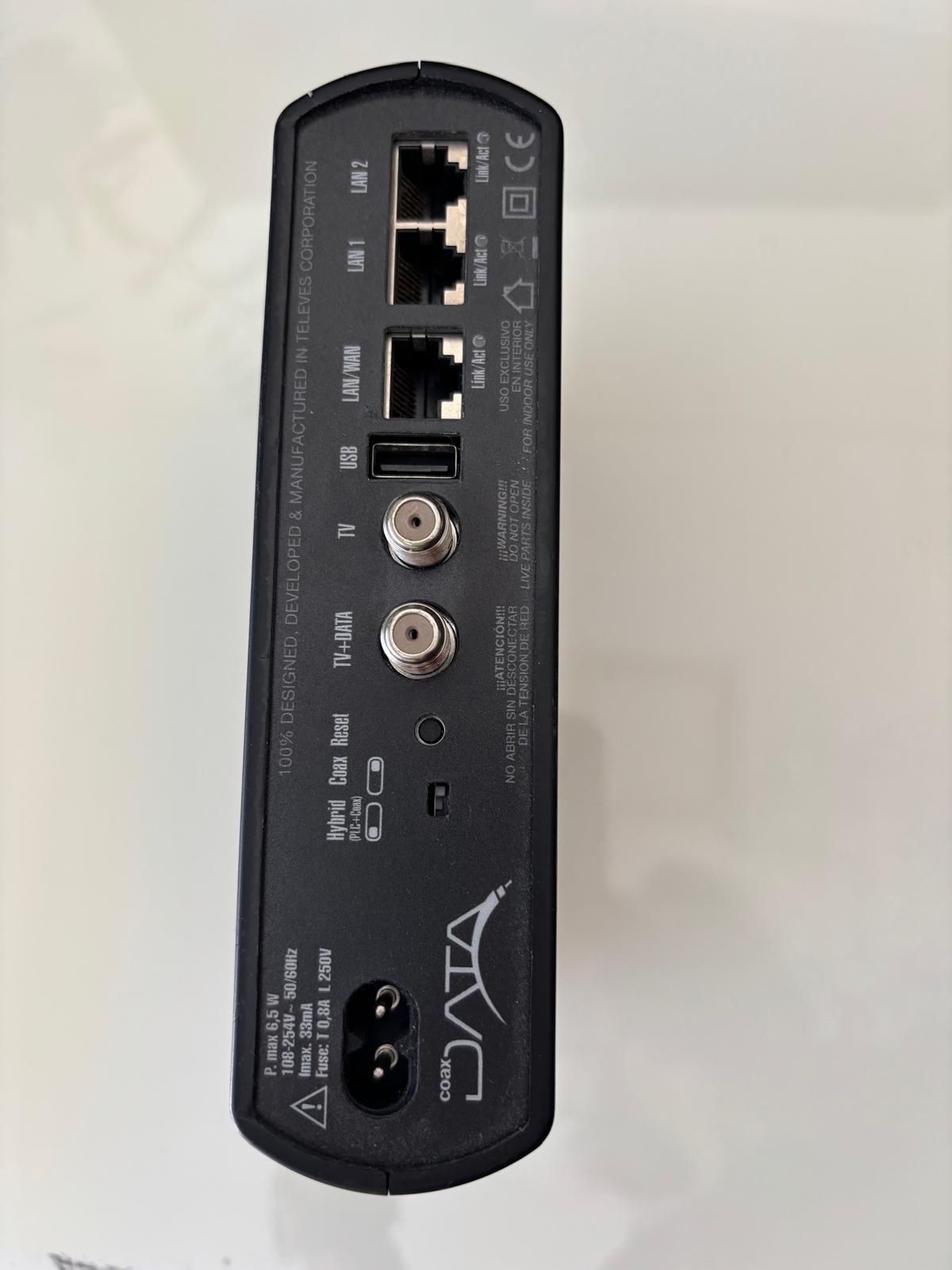 Sistema Televés CoaxData 1Gbps HDTV – 2 Gateways + 2 Filtros Diplexor