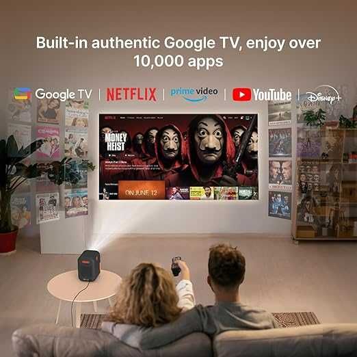 Inteligentny projektor WiFi & Bluetooth 1080P Czarny