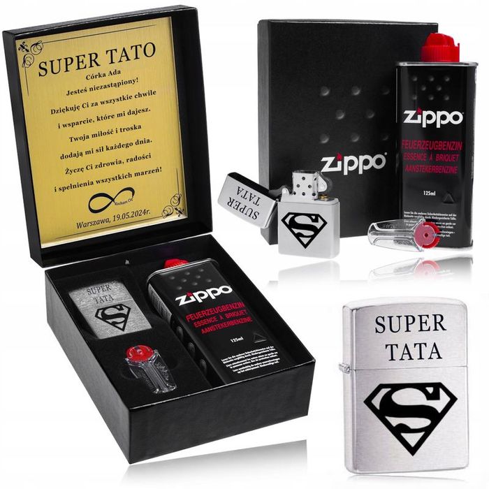 Prezent Dla Mężczyzny, Taty, Dziadka, Zapalniczka Zippo + Grawer, Dedy