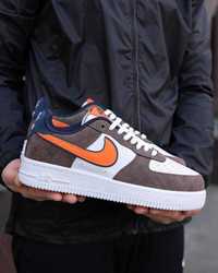 Чоловічі кросівки Найк/Nike Air Force Brown White Orange 40-44 розміри