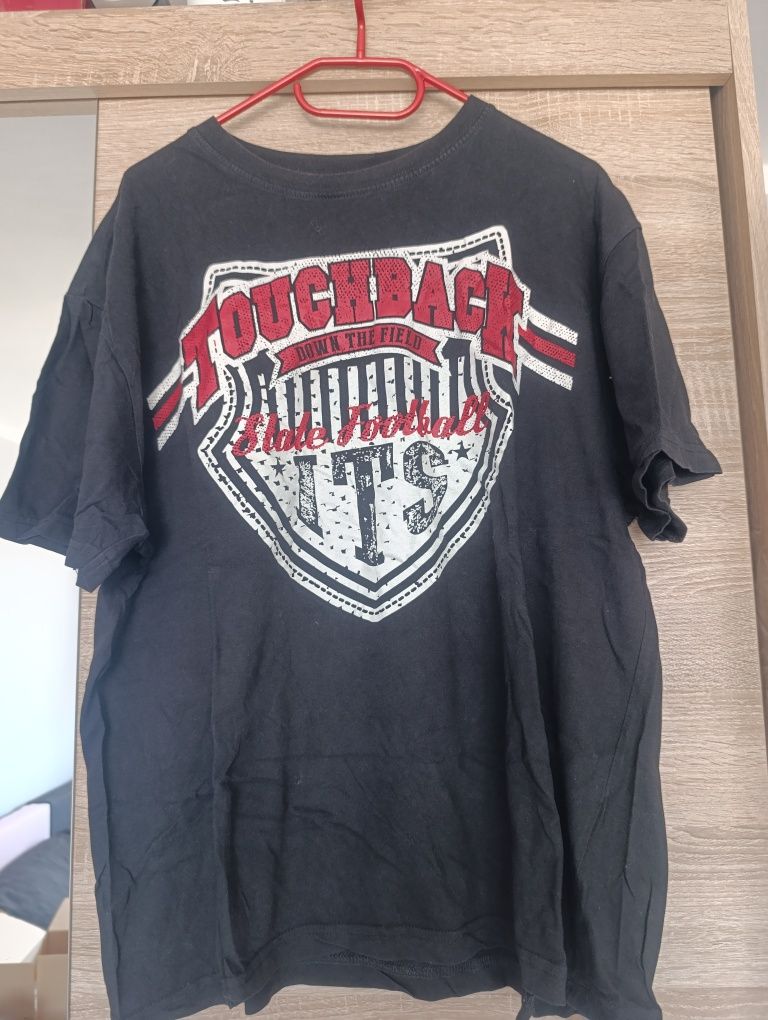 Koszulka męska z nadrukiem . T-shirt męski czarny XXL