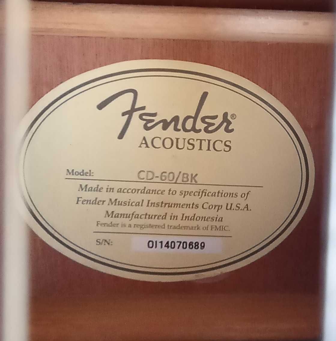 Guitarra Fender CD-60 BK