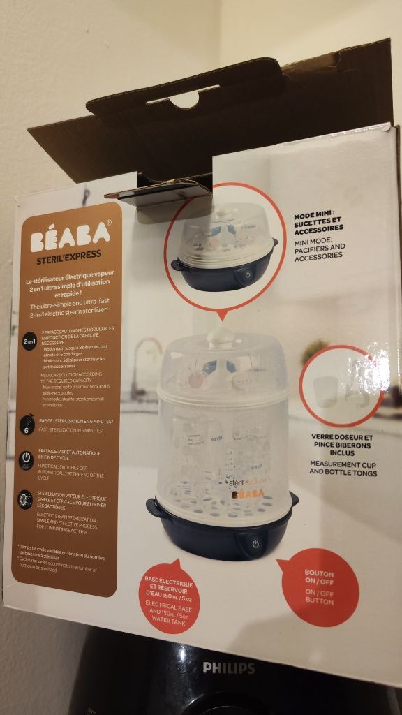 Esterilizador biberões Elétrico Beaba