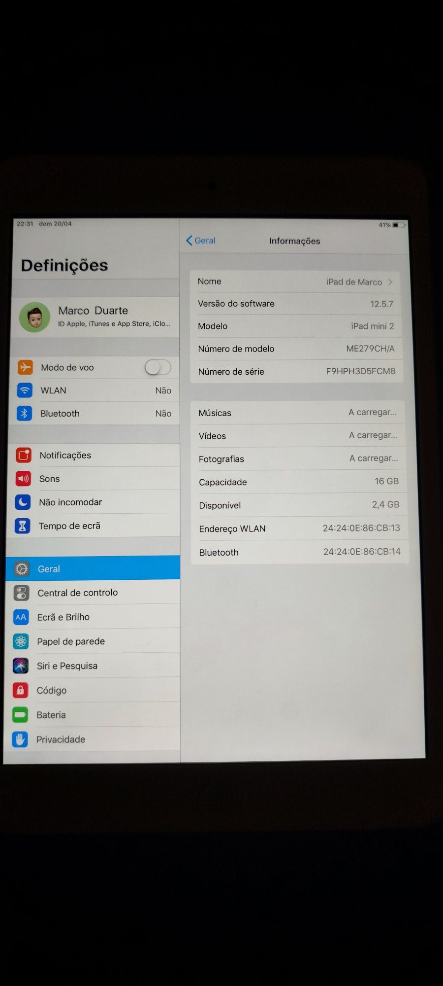 Vendo ipad míni 2 em bom estado