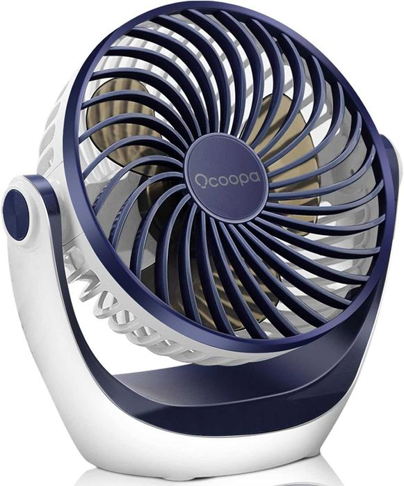 Wentylator biurkowy USB 360°, 3 prędkości, cichy, przenośny