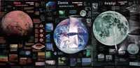 duże plakaty naukowe - wiedza i życie, z lat 90,układ słoneczny,ziemia