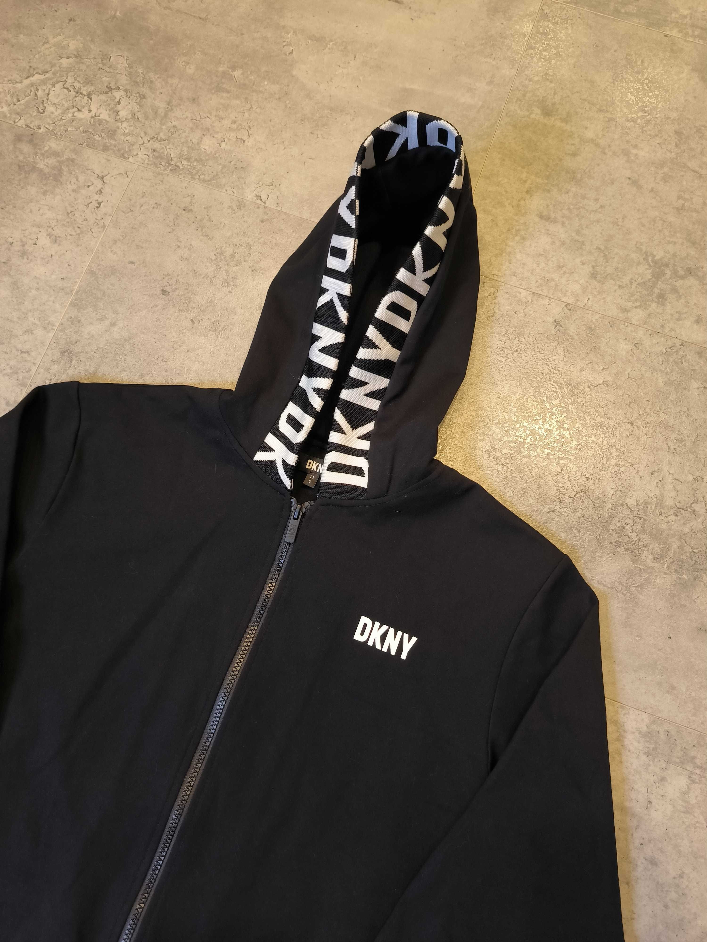 Bluza z Kapturem Rozpinana DKNY Zip Hoodie Damska Logo