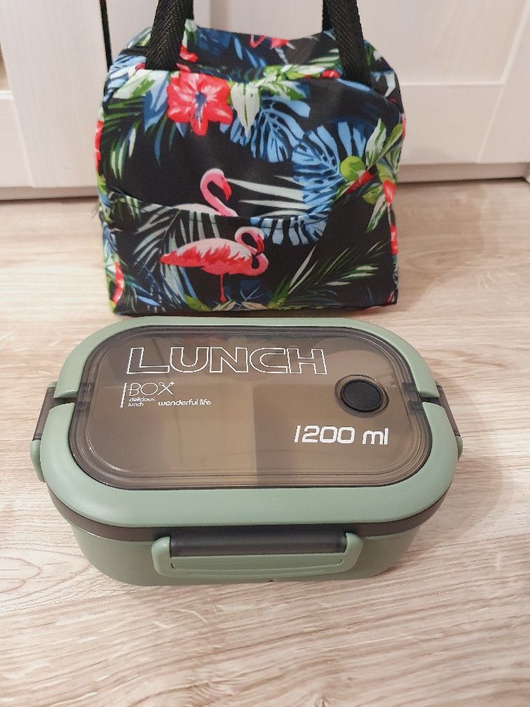 Zestaw lunch box plus Torba termiczna śniadaniowa