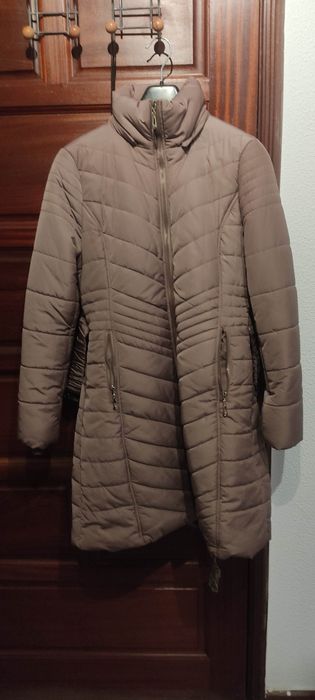 Casaco mulher castanho creme