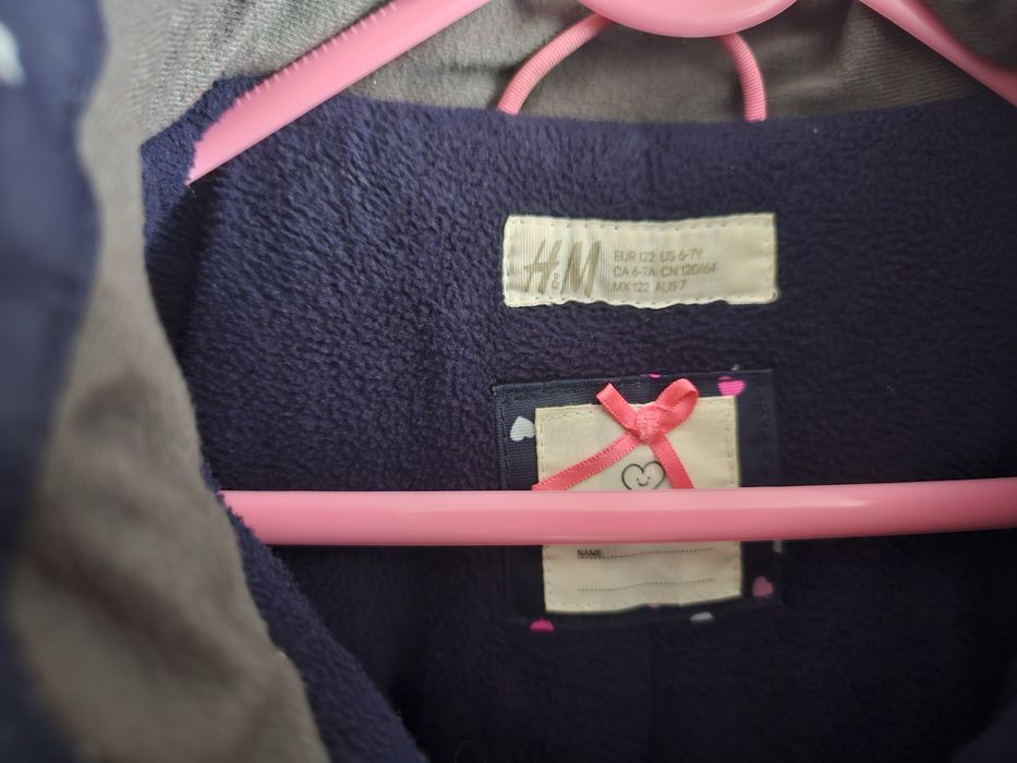 Kurtka zimowa dla dziewczynki H&M rozm.122