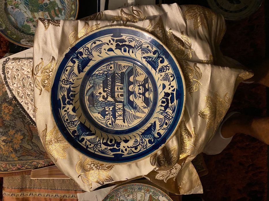 Prato Faiança Portuguesa Séc XIX Miragaia 27 cm