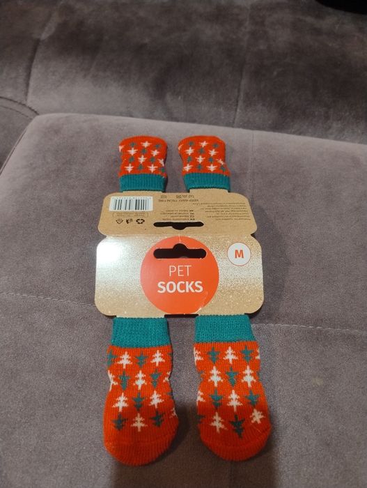 4 Psie skarpetki dog socks nowe świąteczne roz. M