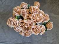 3 bukiety sztucznych róż