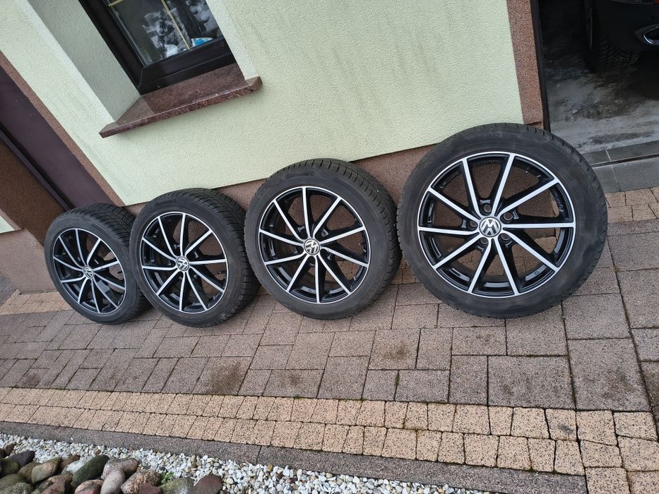 Koła 17" 5x112 + opony zimowe Barum Polaris 5
