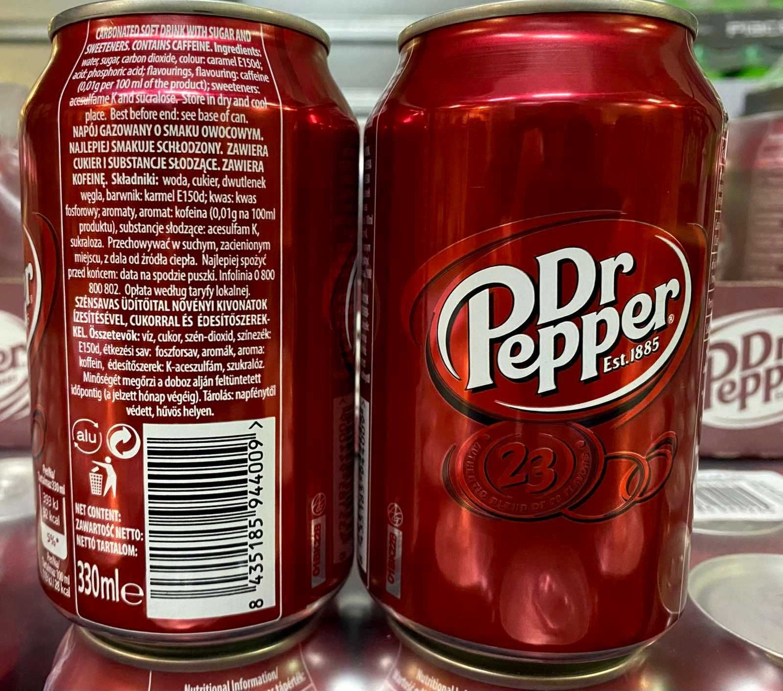 Dr. Pepper 330 ml Доктор Пеппер (ТІЛЬКИ ГУРТ)