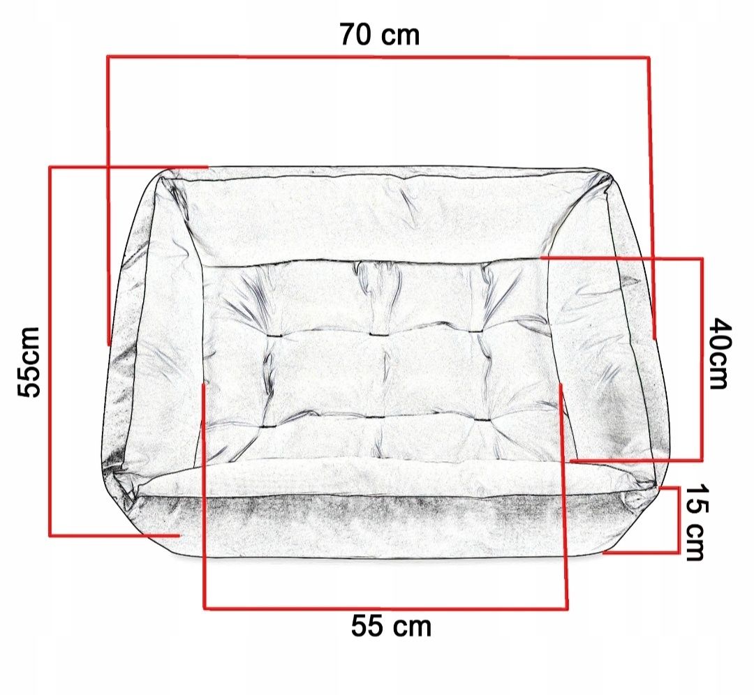 Legowisko dla małego psa kota kanapa sofa spanie posłanie kojec 60x45